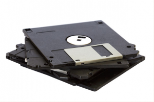 pile of floppy disks 