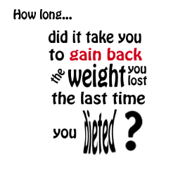 Gain back the weight you lost after dieting